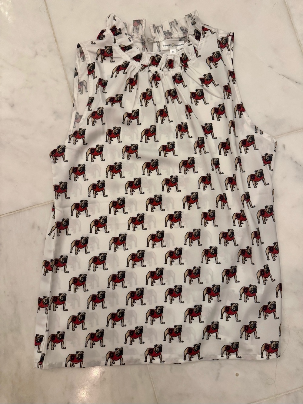 Women’s UGA bulldog blouse sleeveless tee size XS-S